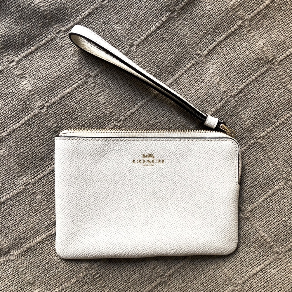 Coach White Wristlet